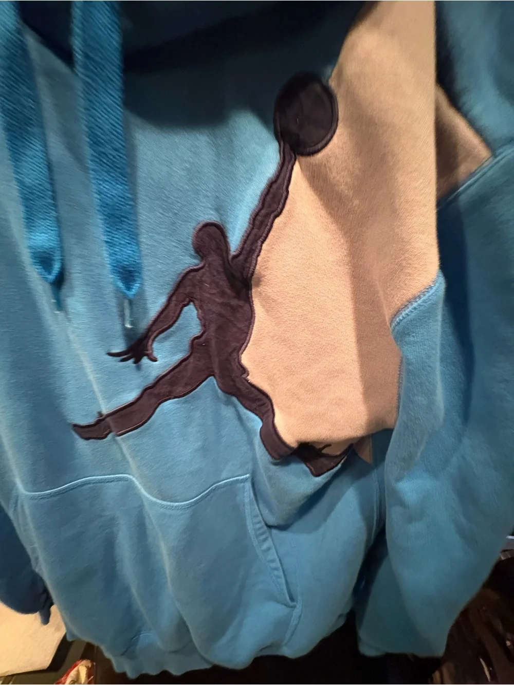 Vintage Jordan Blue Pullover Hoodie with Jumpman mens size L